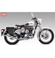 Alforja de Basculante para Royal Enfield Bullet Classic 350/500 mod, HERCULES Básica - Portabotellas - Modelo DERECHO 