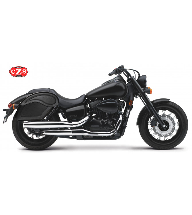 Rigid Saddlebags for Honda Shadow Phanton Aero 750cc mod, VENDETTA - Honda Wings - Specific
