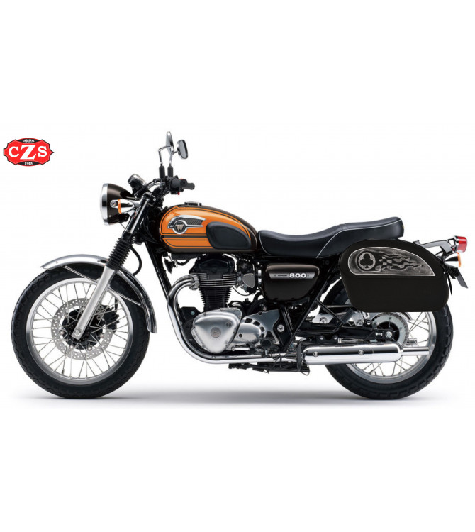 Sacoches Rigides pour Tryumph Bonneville T100/T120 mod, SAHARA Clover - Spécifique 