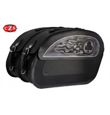 Rigid Saddlebags for Kawasaki W800 mod, SAHARA Clover - Specific 