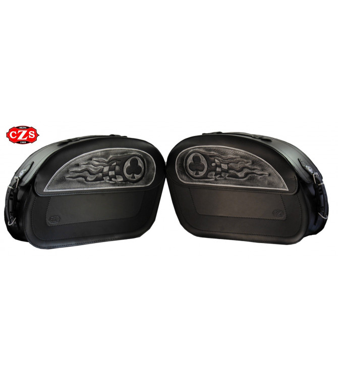 Alforjas Rígidas para Kawasaki W800 mod, SAHARA Clover - Específica 