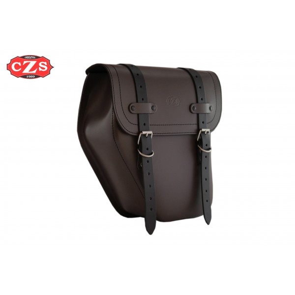 Sacoche Latérale Moto Triumph Bonneville T120/T100 - Toile Marron, 12 Litres, Poche étanche, Sangles De Fixation - 9