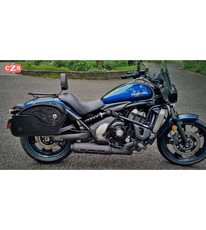 Starr Satteltaschen für Hyosung Aquila GV 650 mod, VENDETTA Gotischen Specific
