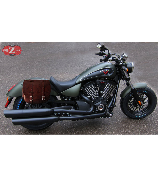 Alforja lateral para Kawasaki W800 mod, BANDO Básica Específica - Marrón - 