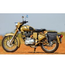 Alforja de Basculante para Royal Enfield Bullet Classic 350/500 mod, HERCULES Básica - IZQUIERDO