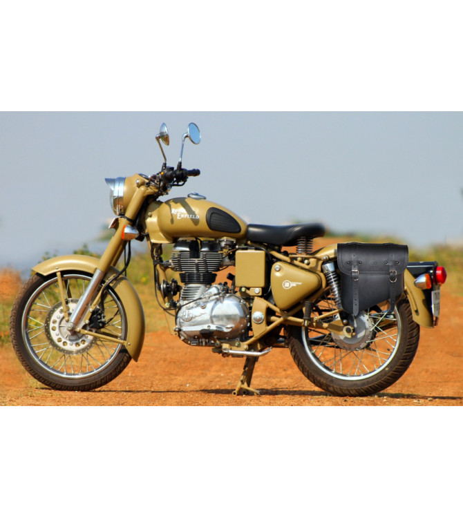 Sacoche de Bras Oscillant pour Royal Enfield Bullet Classic 350/500 mod, HERCULES Basic - GAUCHE