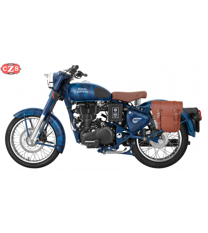 Saddlebag for Royal Enfield Continental GT 535 mod, CENTURION - Light Brown - Specific - LEFT