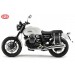 Alforja para Sportster Harley Davidson mod, CENTURION Específica - Negro/Blanco - Hueco Amortiguador - IZQUIERDA