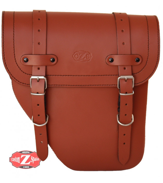 Saddlebag for Royal Enfield Bullet Classic Squadron mod, CENTURION - Light Brown - Specific - LEFT