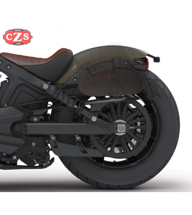 Saddlebag for swingarm for Indian Scout Bobber mod, LEGION Basic Specific - LEFT