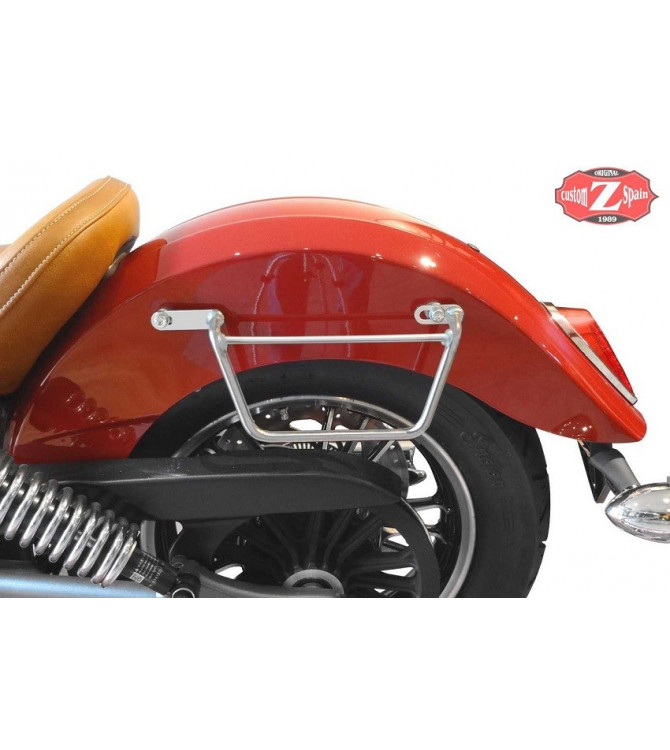 Alforjas Rígidas para Indian Scout Sixty mod, SUPER STAR Trenzados - Coco - Específica