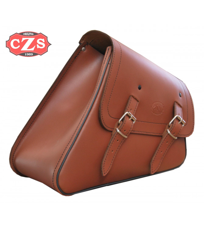 Alforja para basculante para Sportster 883/1200 mod, LEGION Específica - Marrón Cuero - Modelo IZQUIERDO