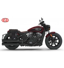 Alforja para Indian Scout Bobber 2018 mod, CENTURION Específica - Negro/Verde - DERECHA