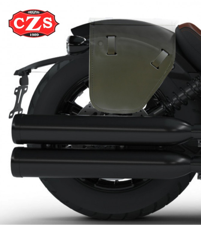 Sacoche pour Indian Scout Bobber mod, CENTURION PLATOON Spécifique - White Star - DROITE