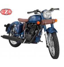 Basis Custom Tollbag für Royal Enfield (29 cm x 11Ø) - Leder Braun -