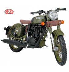 Basis Custom Tollbag für Royal Enfield (29 cm x 11Ø) - Leder Braun -