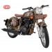 Basis Custom Tollbag für Royal Enfield (29 cm x 11Ø) - Leder Braun -