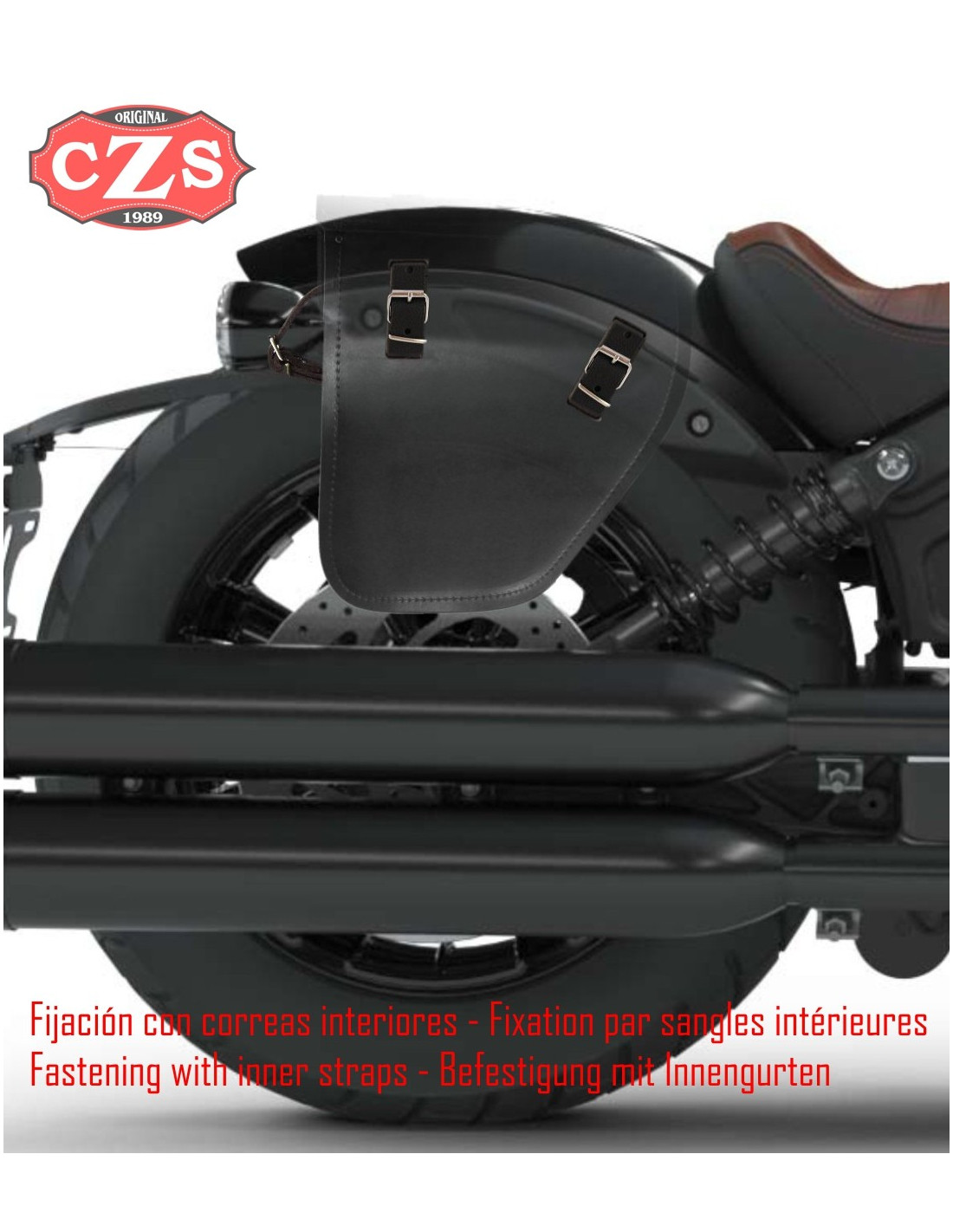Sacoche Latérale Craftride 3L, Pour Indian Scout/Bobber, Noir, Côté Gauche