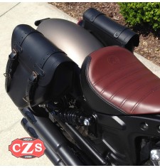 Satteltasche für Indian Scout Bobber 2018 mod, CENTURION Spezifische - Schwarz/Grün- LINKS