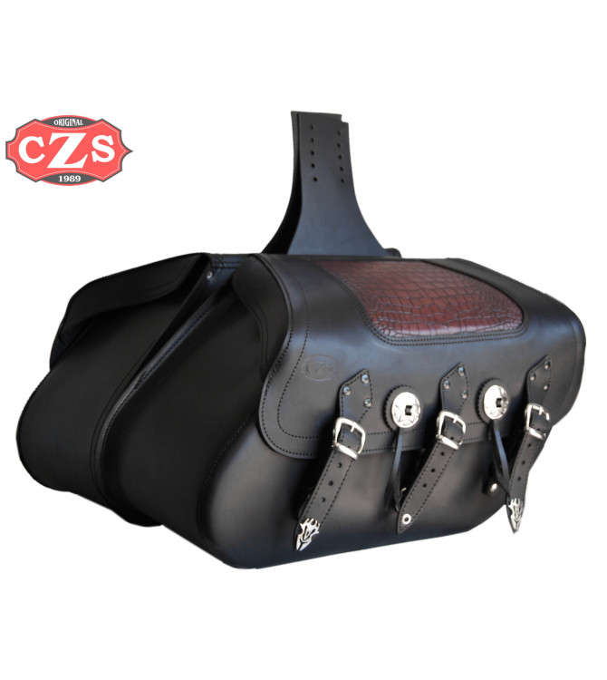 Rigid Saddlebags mod, SUPER STAR - Python - Light Brown - UNIVERSAL