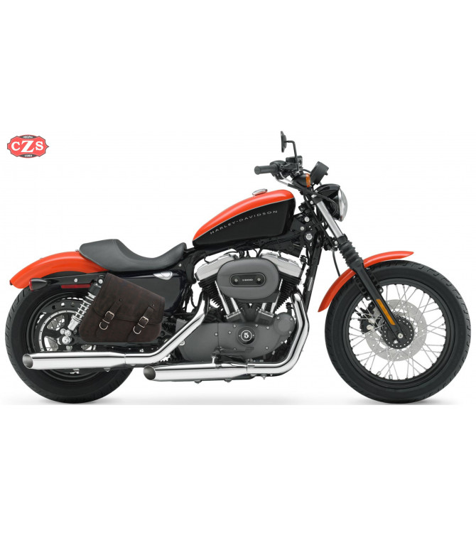 Alforja para basculante para Sportster Harley Davidson mod, LEGION Básica Específica - Old Rat - DERECHA