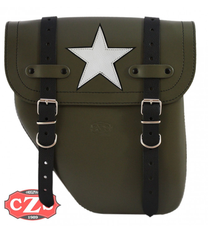 Sacoche pour Brixton BX 125 mod, CENTURION PLATOON Spécifique - White Star - GAUCHE