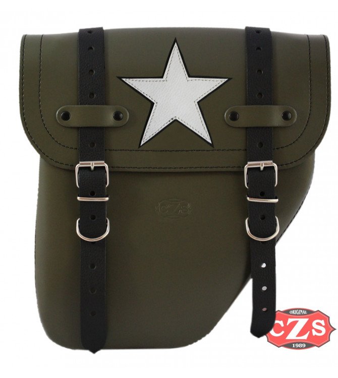 Satteltasche für Brixton BX 125 mod, CENTURION PLATOON Spezifische - White Star - RECHT