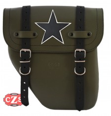 Satteltasche für Brixton BX 125 mod, CENTURION PLATOON Spezifische - Black Star - LINKS