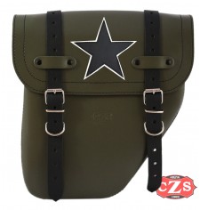 Saddlebag for Brixton BX 125 mod, CENTURION PLATOON Specific - Black Star - RIGHT