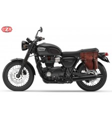 Alforja para Triumph Bonneville T100/T120 mod, CENTURIÓN Específica - Marrón - IZQUIERDA