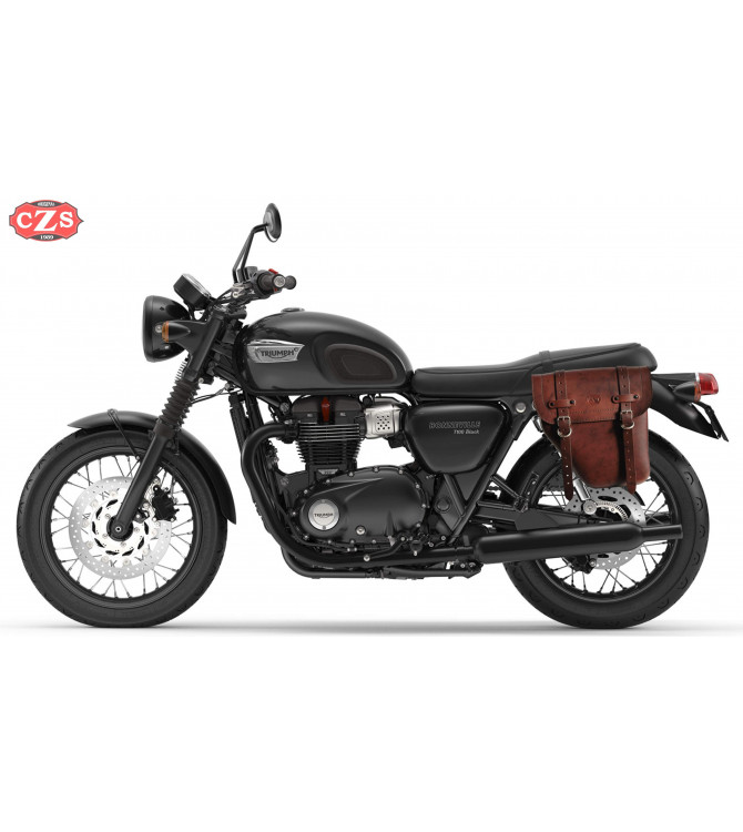 Sacoche pour Triumph Bonneville T100/T120 mod, CENTURION Spécifique - Brun - GAUCHE