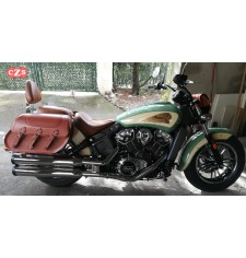 Alforjas Rígidas para Indian Scout Sixty mod, IBER Básica - Marrón Cuero - Específica