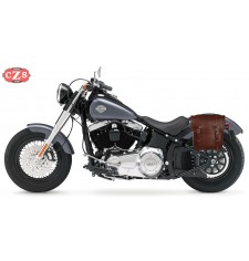 Sacoche pour Softail Slim Harley Davidson mod, ADRIANO Basique - Brun - 