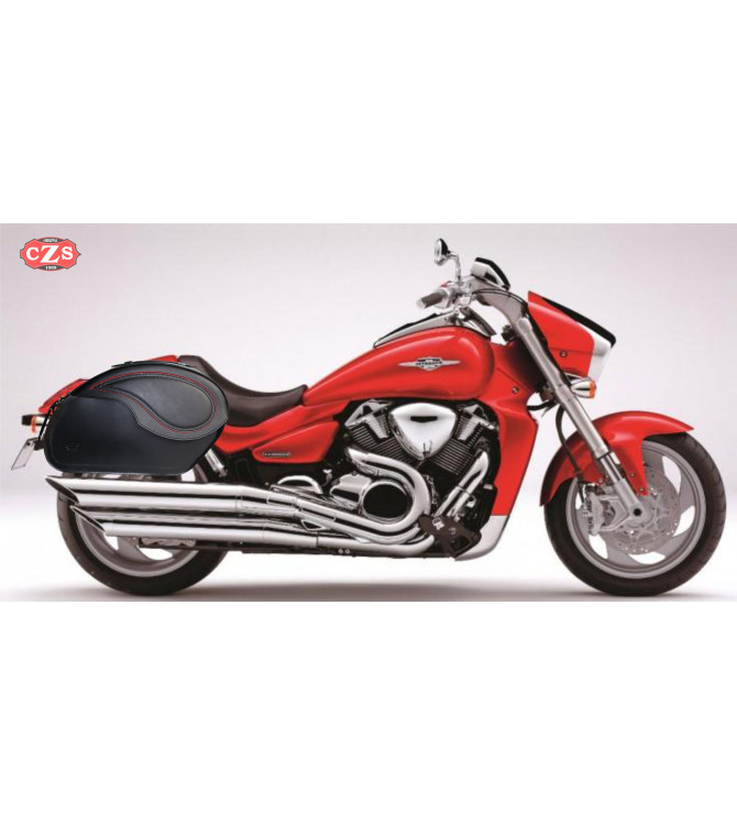 Sacoches Rigides pour Kawasaki Vulcan S 650 - 2018 - mod, VENDETTA - Basique - Spécifique - Rouge -