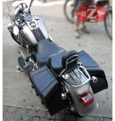 Alforjas Rígidas para Softail Fat-Boy Harley Davidson mod, SUPER STAR Clásicas Trenzados - Coco - Específica