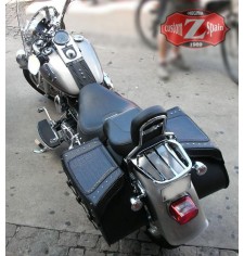 Sacoches Rigide pour Softail Fat-Boy Harley Davidson mod, SUPER STAR Classique Tressés - Croco - Spécifique