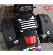 Rigid saddlebags Kawasaki Vulcan S specific mod, Ace of Spades