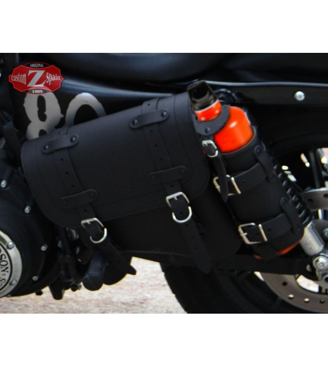 Adjustable bottle holder for Custom and Classic Motorcycles - Black