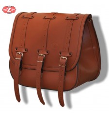 Custom saddlebag - TRAJANO Basic - Color clair brown - Universal