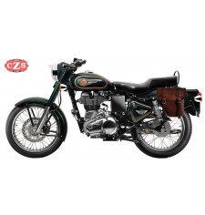 Sacoche pour Royal Enfield - Bullet Classique 350/500cc mod, CENTURION Brun Spécifique - GAUCHE