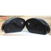 Saddlebags for "Hyosung Aquila GV-650" - mod, VENDETTA Goticas - Rigid - Black leather - Specific