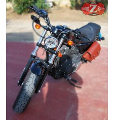 Alforja de basculante para Sportsters Harley Davidson mod, LEGION color cuero