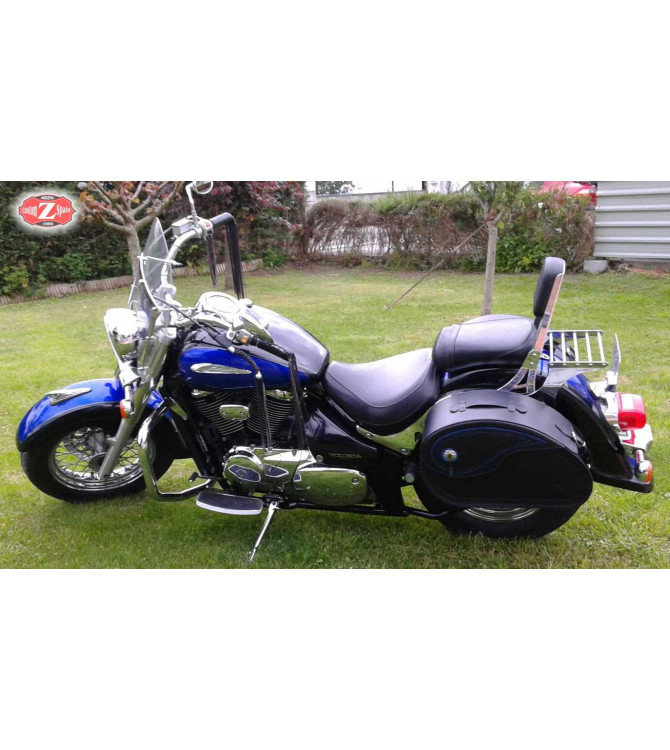 Starr Satteltaschen für Indian Scout Sixty mod, NAPOLEÓN Basis - Blau Faden - Spezifische