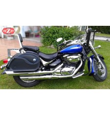 Alforjas Rígidas para Indian Scout Sixty mod, NAPOLEÓN Básicas - Hilo Azul - Específica