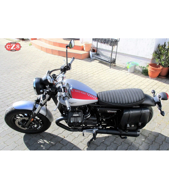 Saddlebag for Guzzi V9 Bobber - V9 Roamer mod, BANDO Basic Specific - Shock Absorber - LEFT