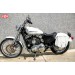 Side saddlebag for Sportster Harley Davidson mod, BANDO Basic Specific - White - Hole for the shock absorber - RIGHT