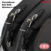 Saddlebags for "Hyosung Aquila GV-650" - mod, VENDETTA Goticas - Rigid - Black leather - Specific