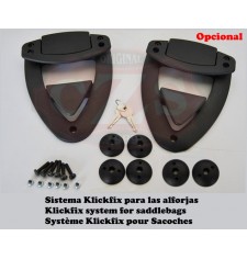 Saddlebags for "Hyosung Aquila GV-650" - mod, VENDETTA Goticas - Rigid - Black leather - Specific