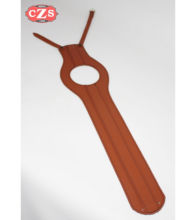 Leder Tankblende mod, ORION - Hellbraun -