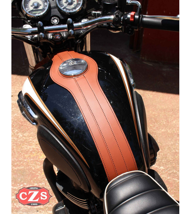 Leather tank panel mod, ORION - Light Brown -